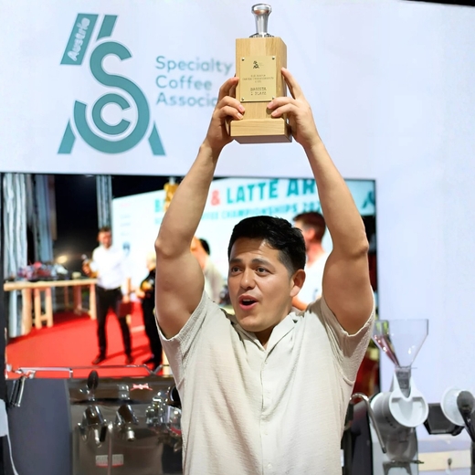 Junior Vargas 1st Place at the Austria Barista Championship